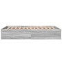 Sonoma gray engineered wood bed frame 120x190 cm by vidaXL, Beds and slatted bases - Ref: Foro24-3281047, Price: 118,50 €, Di...