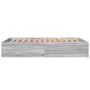 Sonoma gray engineered wood bed frame 120x190 cm by vidaXL, Beds and slatted bases - Ref: Foro24-3281047, Price: 117,07 €, Di...