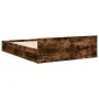 Smoked oak engineered wood bed with drawers 150x200 cm by vidaXL, Beds and slatted bases - Ref: Foro24-3280745, Price: 170,95...