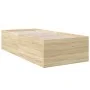 Sonoma oak engineered wood bed frame 90x200 cm by vidaXL, Beds and slatted bases - Ref: Foro24-3280967, Price: 107,21 €, Disc...