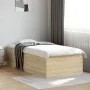Sonoma oak engineered wood bed frame 90x200 cm by vidaXL, Beds and slatted bases - Ref: Foro24-3280967, Price: 107,21 €, Disc...