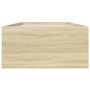 Sonoma oak engineered wood bed frame 90x200 cm by vidaXL, Beds and slatted bases - Ref: Foro24-3280967, Price: 108,46 €, Disc...