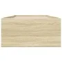 Sonoma oak engineered wood bed frame 90x200 cm by vidaXL, Beds and slatted bases - Ref: Foro24-3280967, Price: 107,21 €, Disc...
