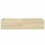 Sonoma oak engineered wood bed frame 90x200 cm by vidaXL, Beds and slatted bases - Ref: Foro24-3280967, Price: 107,21 €, Disc...