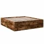 Smoked oak engineered wood bed frame 180x200cm by vidaXL, Beds and slatted bases - Ref: Foro24-3280906, Price: 155,63 €, Disc...