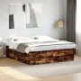 Smoked oak engineered wood bed frame 180x200cm by vidaXL, Beds and slatted bases - Ref: Foro24-3280906, Price: 155,63 €, Disc...