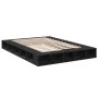Black engineered wood bed frame 150x200 cm by vidaXL, Beds and slatted bases - Ref: Foro24-3280469, Price: 155,42 €, Discount: %
