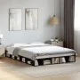 Black engineered wood bed frame 150x200 cm by vidaXL, Beds and slatted bases - Ref: Foro24-3280469, Price: 155,42 €, Discount: %