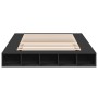 Black engineered wood bed frame 150x200 cm by vidaXL, Beds and slatted bases - Ref: Foro24-3280469, Price: 156,80 €, Discount: %