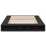 Black engineered wood bed frame 150x200 cm by vidaXL, Beds and slatted bases - Ref: Foro24-3280469, Price: 155,42 €, Discount: %
