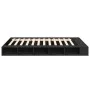 Black engineered wood bed frame 150x200 cm by vidaXL, Beds and slatted bases - Ref: Foro24-3280469, Price: 155,42 €, Discount: %