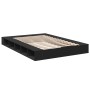 Black engineered wood bed frame 150x200 cm by vidaXL, Beds and slatted bases - Ref: Foro24-3280469, Price: 156,80 €, Discount: %