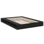 Black engineered wood bed frame 150x200 cm by vidaXL, Beds and slatted bases - Ref: Foro24-3280469, Price: 155,42 €, Discount: %