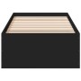 Black engineered wood bed frame 90x190 cm by vidaXL, Beds and slatted bases - Ref: Foro24-3281064, Price: 94,97 €, Discount: %