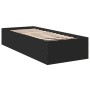 Black engineered wood bed frame 90x190 cm by vidaXL, Beds and slatted bases - Ref: Foro24-3281064, Price: 94,97 €, Discount: %