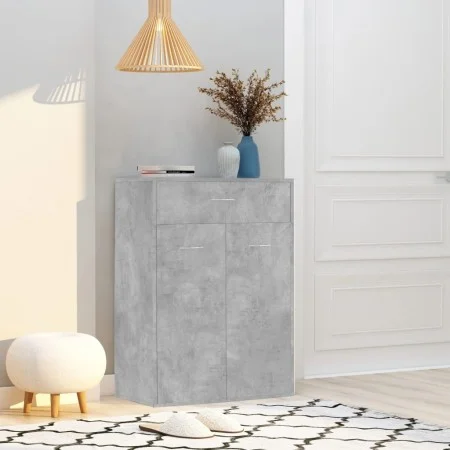 Concrete gray plywood shoe rack 60x35x84 cm by vidaXL, Shoe racks and shoe organizers - Ref: Foro24-801075, Price: 94,20 €, D...