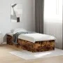 Bettgestell aus geräuchertem Eichenholzwerkstoff, 100 x 200 cm von vidaXL, Betten und Lattenroste - Ref: Foro24-3281053, Prei...