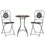 Spiel aus Bistro-Mosaik aus Eisen, Keramik, Terrakotta und Weiß von vidaXL, Gartensets - Ref: Foro24-3216355, Preis: 199,01 €...