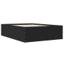 Estructura de cama madera de ingeniería negra 120x190 cm de vidaXL, Camas y somieres - Ref: Foro24-3280952, Precio: 140,84 €,...