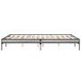 Estructura cama madera ingeniería metal gris Sonoma 140x200 cm de vidaXL, Camas y somieres - Ref: Foro24-845019, Precio: 91,9...