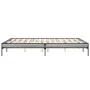 Sonoma gray metal engineered wood bed frame 140x200 cm by vidaXL, Beds and slatted bases - Ref: Foro24-845019, Price: 81,55 €...