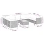 Set de sofás de jardín 10 pzas con cojines ratán sintético gris by vidaXL, Garden sets - Ref: Foro24-3261984, Price: 702,50 €...