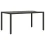 Set comedor jardín 5 pzas cojines ratán sintético vidrio negro by vidaXL, Garden sets - Ref: Foro24-3278539, Price: 392,21 €,...
