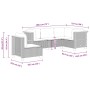 Gartensitzgruppe mit 5-teiligen Sofas und Kissen aus grauem synthetischem Rattan. von vidaXL, Gartensets - Ref: Foro24-326183...