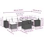 Set de sofás de jardín 8 piezas y cojines ratán sintético negro by vidaXL, Garden sets - Ref: Foro24-3269316, Price: 537,05 €...