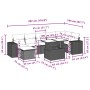 Set de sofás de jardín 8 piezas y cojines ratán sintético negro by vidaXL, Garden sets - Ref: Foro24-3269316, Price: 483,96 €...