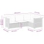 Gartensofagarnitur 4-teilig mit grauen Polstern aus synthetischem Rattan von vidaXL, Gartensets - Ref: Foro24-3261798, Preis:...