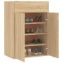 Mueble zapatero de madera contrachapada color roble 60x35x84cm by vidaXL, Shoe racks and shoe organizers - Ref: Foro24-801074...