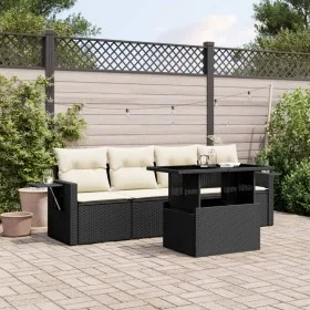 Set de muebles de jardín 5 pzas y cojines ratán sintético negro by vidaXL, Garden sets - Ref: Foro24-3267726, Price: 350,27 €...