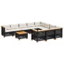 Set de sofás de jardín 11 pzas y cojines ratán sintético negro by vidaXL, Garden sets - Ref: Foro24-3262040, Price: 786,09 €,...