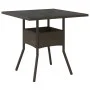 Garten-Essgruppe 3-teilig mit Kissen, aus synthetischem Rattan und braunem Glasplatte. von vidaXL, Gartensets - Ref: Foro24-3...