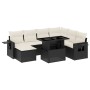 Set de sofás de jardín 8 piezas y cojines ratán sintético negro by vidaXL, Garden sets - Ref: Foro24-3268096, Price: 527,15 €...