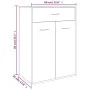 Mueble zapatero de madera contrachapada color roble 60x35x84cm by vidaXL, Shoe racks and shoe organizers - Ref: Foro24-801074...