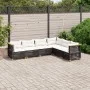 Set de sofás de jardín 6 piezas y cojines ratán sintético negro by vidaXL, Garden sets - Ref: Foro24-3261860, Price: 457,88 €...