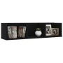 Black plywood CD wall shelf 75x18x18cm by vidaXL, Shelves and shelves - Ref: Foro24-801311, Price: 31,67 €, Discount: %