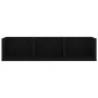 Black plywood CD wall shelf 75x18x18cm by vidaXL, Shelves and shelves - Ref: Foro24-801311, Price: 31,67 €, Discount: %