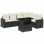 Gartensofagarnitur 7-teilig mit schwarzen Polstern aus synthetischem Rattan von vidaXL, Gartensets - Ref: Foro24-3267296, Pre...