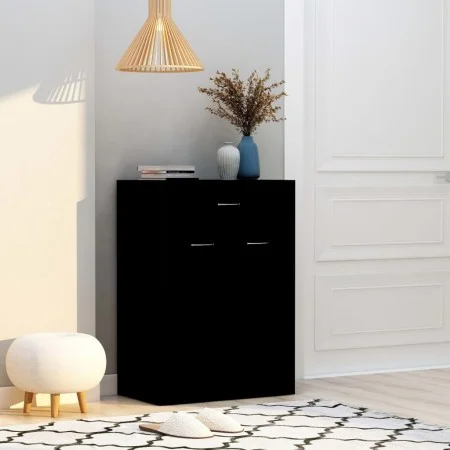 Black plywood shoe cabinet 60x35x84 cm by vidaXL, Shoe racks and shoe organizers - Ref: Foro24-801072, Price: 80,01 €, Discou...