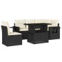 Set de sofás de jardín 6 piezas y cojines ratán sintético negro by vidaXL, Garden sets - Ref: Foro24-3267906, Price: 415,65 €...