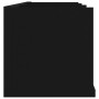 Estante de pared para CD madera contrachapada negro 75x18x18cm