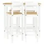 Set de bar 5 piezas madera maciza de pino blanco by vidaXL, Furniture sets for kitchens and dining rooms - Ref: Foro24-321707...