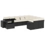 Set de sofás de jardín 10 pzas cojines ratán sintético negro by vidaXL, Garden sets - Ref: Foro24-3269396, Price: 606,77 €, D...