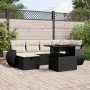 Set de sofás de jardín 7 pzas con cojines ratán sintético negro by vidaXL, Garden sets - Ref: Foro24-3275136, Price: 489,58 €...