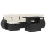 Gartensofagarnitur 7-teilig mit schwarzen Polstern aus synthetischem Rattan von vidaXL, Gartensets - Ref: Foro24-3275136, Pre...