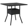 Set comedor jardín 5 pzas cojines ratán sintético vidrio negro by vidaXL, Garden sets - Ref: Foro24-3278704, Price: 309,25 €,...