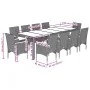 Set comedor jardín 11 pzas cojines ratán sintético vidrio beige by vidaXL, Garden sets - Ref: Foro24-3278738, Price: 912,52 €...